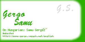 gergo samu business card